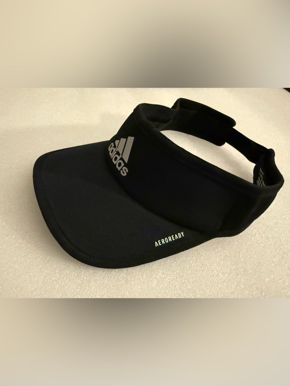 Adidas Black AEROREADY Visor - Reflective Logo - Adjustable OSFA - Picture 2 of 7
